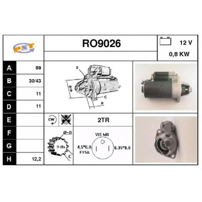 Foto Motorino d'avviamento SNRA RO9026