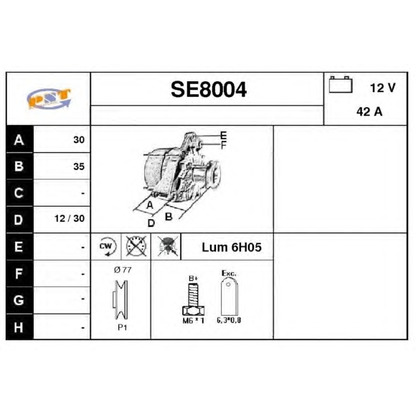 Photo Alternateur SNRA SE8004