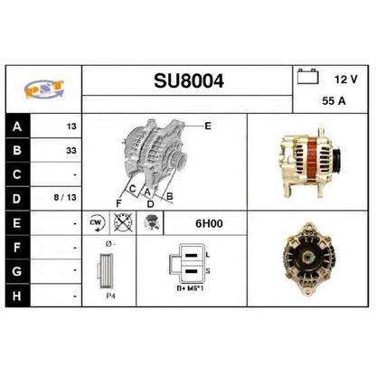 Foto Alternador SNRA SU8004