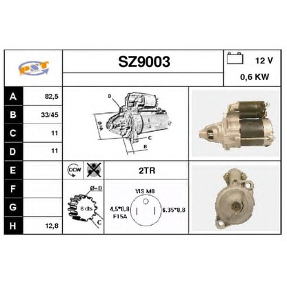 Foto Motor de arranque SNRA SZ9003