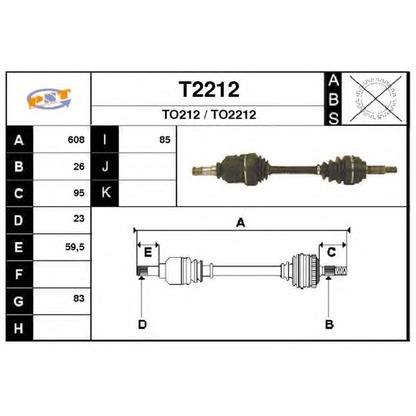 Zdjęcie Wał napędowy SNRA T2212