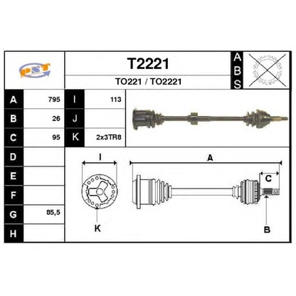 Foto Albero motore/Semiasse SNRA T2221