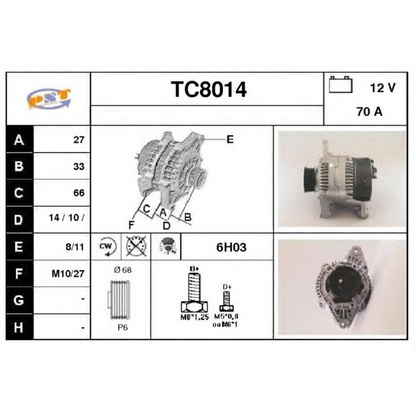 Zdjęcie Alternator SNRA TC8014