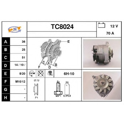 Zdjęcie Alternator SNRA TC8024