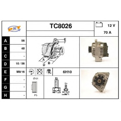 Zdjęcie Alternator SNRA TC8026