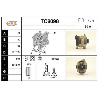 Foto Alternador SNRA TC8098