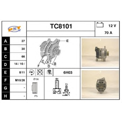 Photo Alternator SNRA TC8101