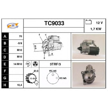 Foto Motor de arranque SNRA TC9033