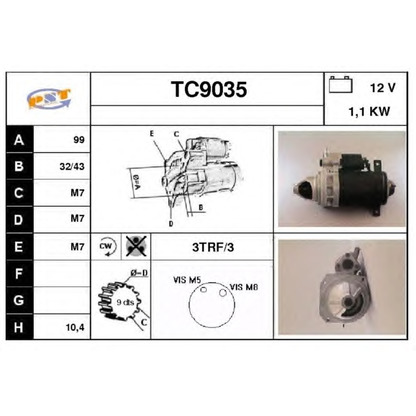 Foto Motorino d'avviamento SNRA TC9035