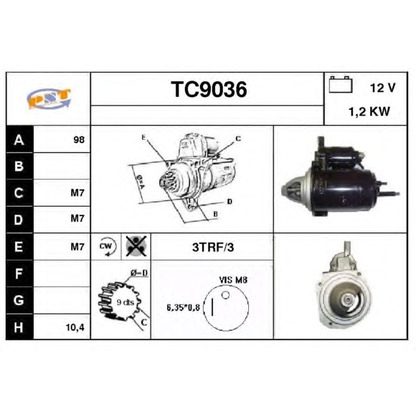 Фото Стартер SNRA TC9036