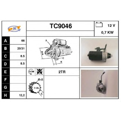 Foto Motor de arranque SNRA TC9046