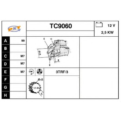 Фото Стартер SNRA TC9060