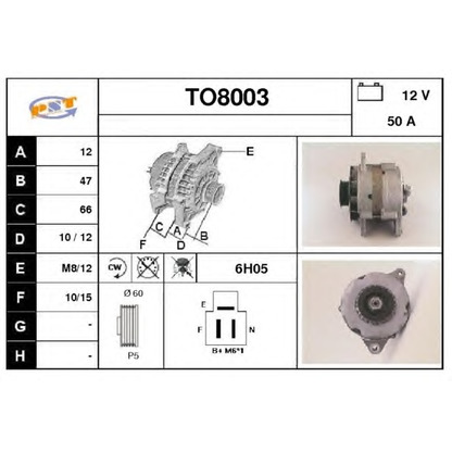 Photo Alternator SNRA TO8003