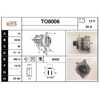 Photo Alternator SNRA TO8006