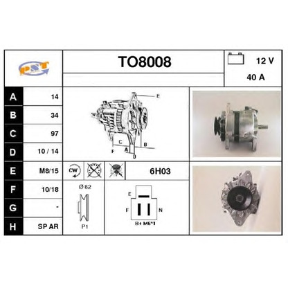 Foto Alternatore SNRA TO8008