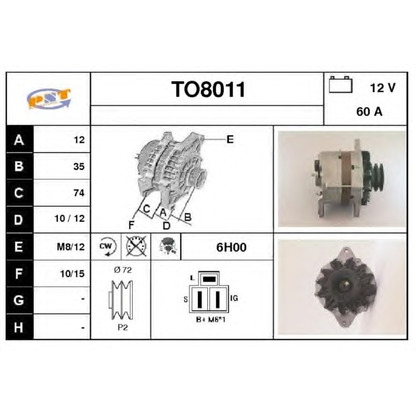 Foto Alternatore SNRA TO8011