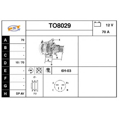 Photo Alternator SNRA TO8029