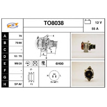 Zdjęcie Alternator SNRA TO8038