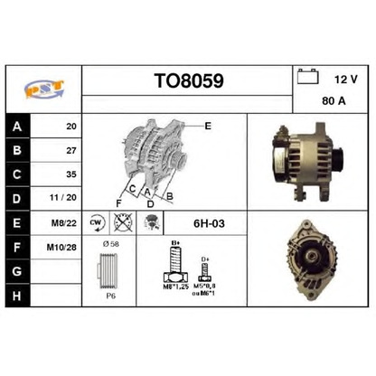 Foto Alternatore SNRA TO8059