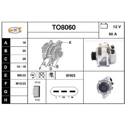 Photo Alternator SNRA TO8060