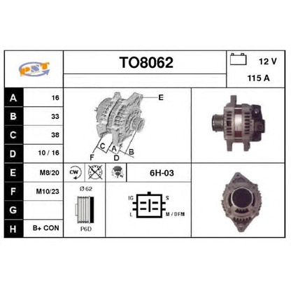 Photo Alternator SNRA TO8062