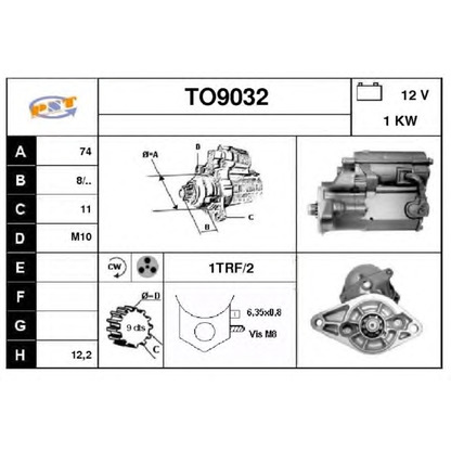 Foto Motor de arranque SNRA TO9032