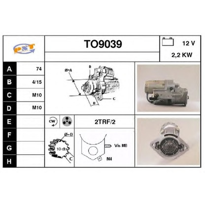 Foto Motor de arranque SNRA TO9039