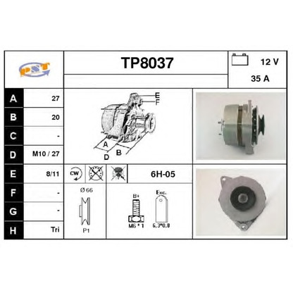 Photo Alternateur SNRA TP8037