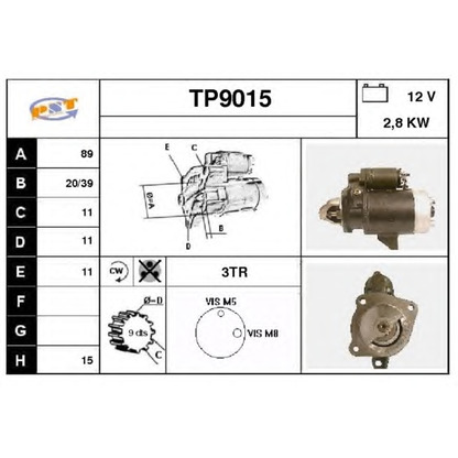 Foto Motor de arranque SNRA TP9015