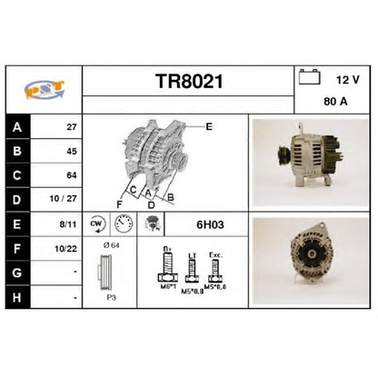 Zdjęcie Alternator SNRA TR8021