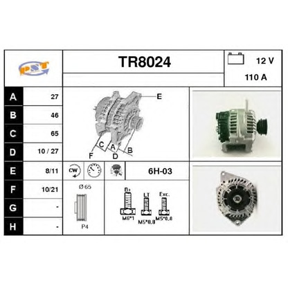 Zdjęcie Alternator SNRA TR8024