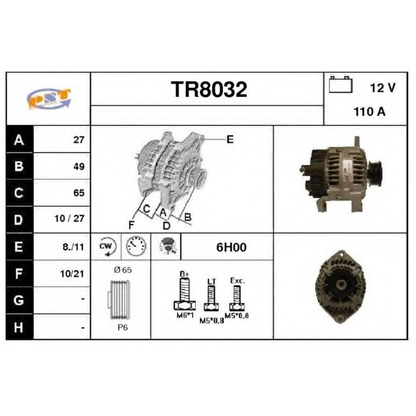 Zdjęcie Alternator SNRA TR8032