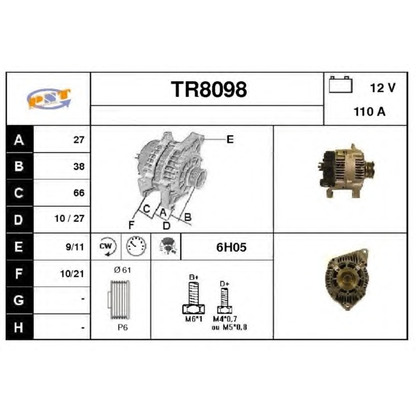 Foto Alternador SNRA TR8098