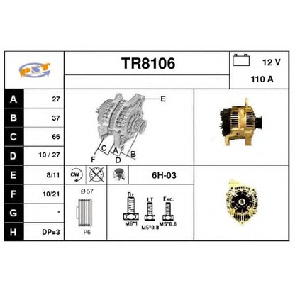 Zdjęcie Alternator SNRA TR8106