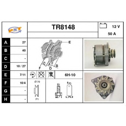 Foto Alternador SNRA TR8148