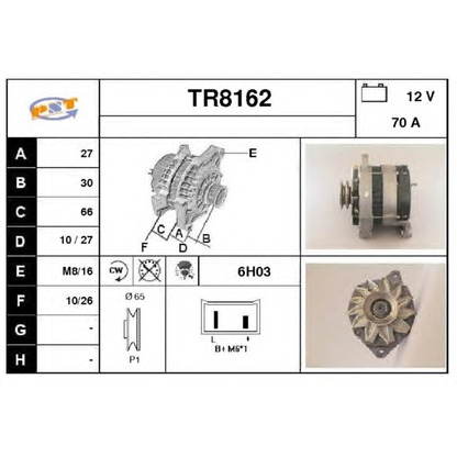 Foto Alternador SNRA TR8162