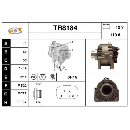 Foto Alternador SNRA TR8184