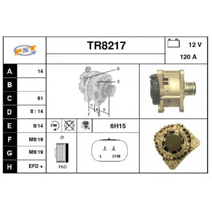 Foto Alternador SNRA TR8217