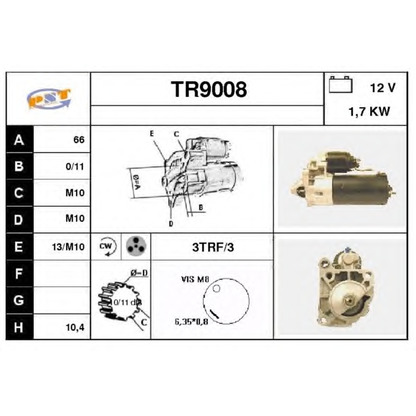 Foto Motorino d'avviamento SNRA TR9008