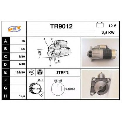 Foto Motorino d'avviamento SNRA TR9012