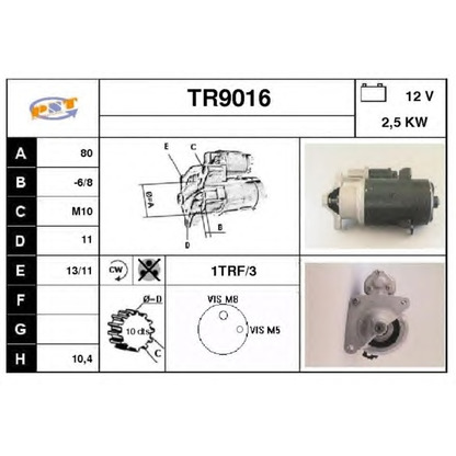 Foto Motor de arranque SNRA TR9016