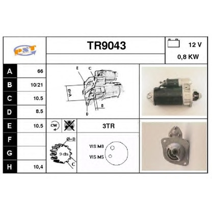 Foto Motor de arranque SNRA TR9043