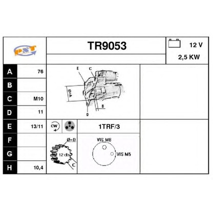 Foto Motor de arranque SNRA TR9053