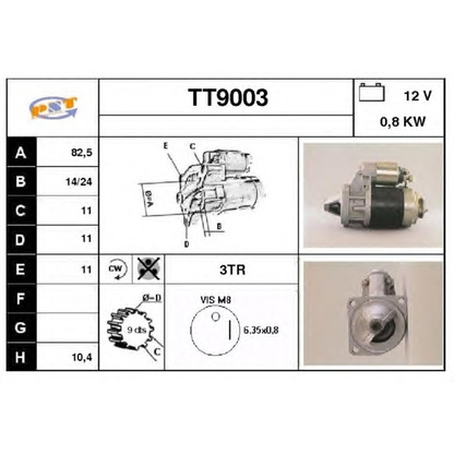 Foto Motor de arranque SNRA TT9003