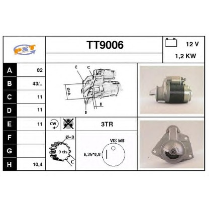 Foto Motorino d'avviamento SNRA TT9006