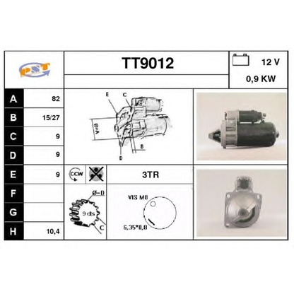 Foto Motorino d'avviamento SNRA TT9012