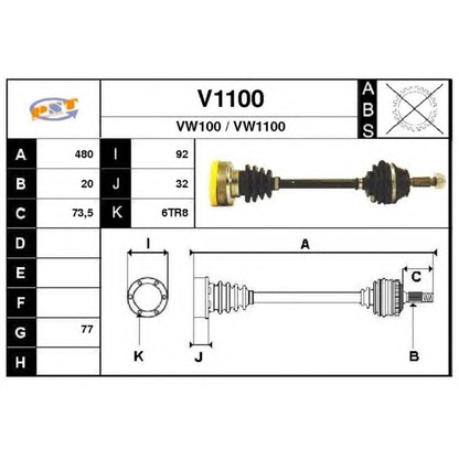 Foto Albero motore/Semiasse SNRA V1100