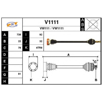 Foto Albero motore/Semiasse SNRA V1111