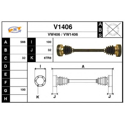 Photo Arbre de transmission SNRA V1406