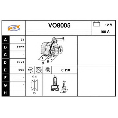 Photo Alternator SNRA VO8005